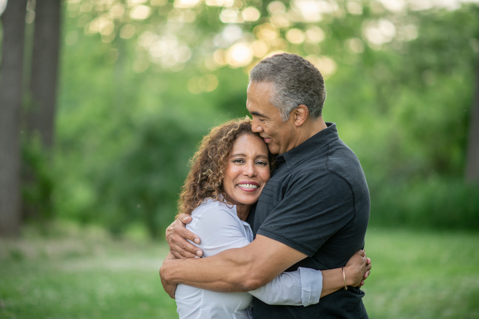 Husband And Wife Hugging